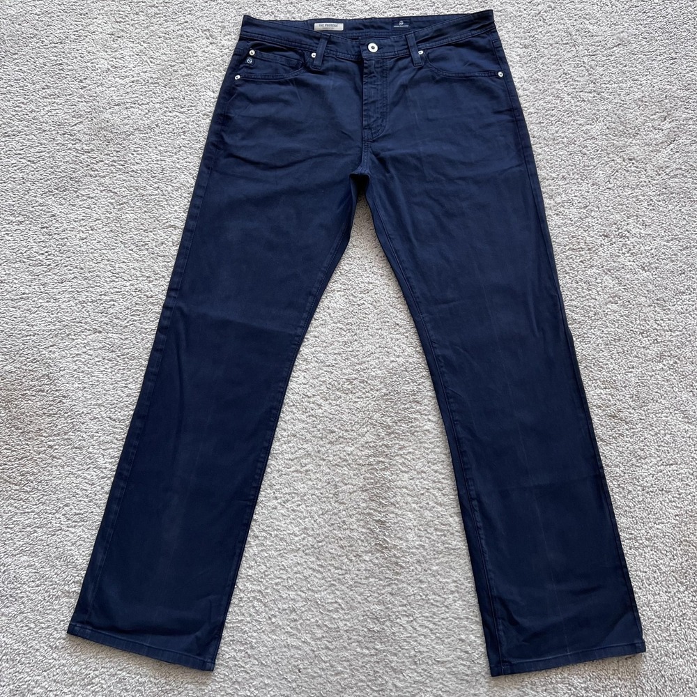 AG Adriano Goldschmied The Protege Jeans Mens 33x34 Blue Straight Stretch Denim
